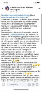 remerciements comite